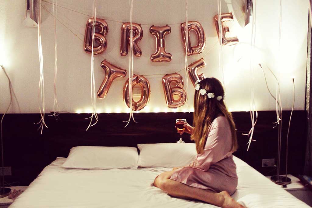 A bride to be at the wedding villa